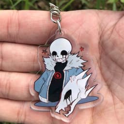 Anime Cosplay Accessories Undertale Sans Flowey Papyrus Asriel Keychain Game Key Chain Pendant Cartoon Badge Christmas Gifts
