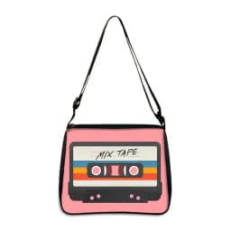 Cassette Tape Recorder Printing Handbag Back To 80s 90s Women Shoulder Bags for Travel Underarm Leisure Adjustable Crossbody Bag