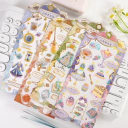 3 Pcs Random Fairy Tale Japanese Magic Garden Cake Decor Stickers Scrapbooking Diy Journaling Cute Stationery Diary Sticker Gift