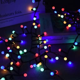 Waterproof LED Holiday Fairy String Light 8 Modes Christmas Round Ball Garden Garland Lights for Party Indoor Outdoor Decor