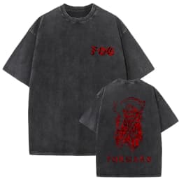Forward Observations Group Vintage Washed T-shirt Skeleton Graphic T Shirts Men Women Fashion Oversized T-shirts Male Streetwear
