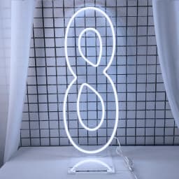 Extra-Large LED Neon Numbers Sign 76cm/100cm Stand up & Wall Mounted for Birthday Wedding Celebration Party Decor