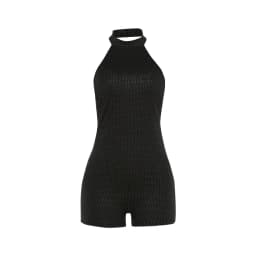 Nibber Backless Romper Women Sexy Halter Glitter Dot Print Sleeveless Midnight Wild Summer Sexy Skinny Club Vacation Playsuits