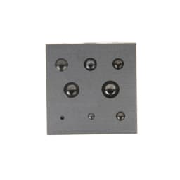 Square Dapping Block with 18 Round Cavities Metal Forming Shaping Punching Tool Jewelry Tools