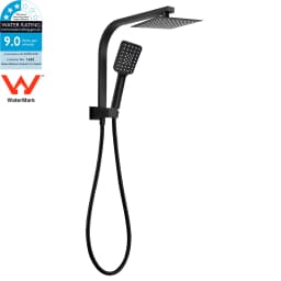 **Sydney Stock** KYLINS 2 In 1 Shower Head Set Round 8/10/12/16'' Rainfall Head Gooseneck Arm Mixer Taps Set Gun Metal Grey WELS
