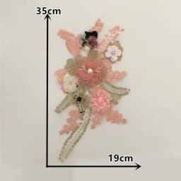 1 piece for sale lace chest decoration 3D three-dimensional flower sequin embroidery DIY clothing craft supplies accessories