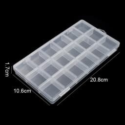 Plastic Clear Organizer Box Bead Storage Containers with Adjustable Dividers for Craft Jewelry Fishing Tackles Parts Storage