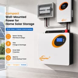 Jsdsolar 2.56KWH LiFePO4 Battery Pack 25.6V 100Ah BMS Lithium Battery Solar Battery Photovoltaic Storage System for Off-Grid RV Solar Grade A Cells 6000+ Cycles RS485 CAN No Tax US Warehouse