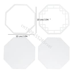 11 Typs Retro Geometric Shape Quicksand Mold Empty Plates Clear Acrylic Blank Plate DIY Quicksand Blank Card Brick