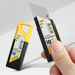 10pcs Utility Knife Blades SK4 Steel Box Cutter Blades with Plastic Case Standard Blades for Utility Knife Replacement