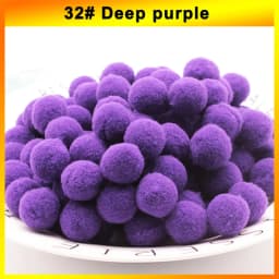 300-30Pcs Multicolor Pompoms Fur Balls Glitter Fluffy Pom Poms Elasticity Pom pom Soft Balls for DIY Crafts 8/10/15/20/25/30mm