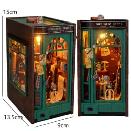 DIY Book Nook Kit Wooden Mini Dollhouse 3D Puzzl Model Building Handmade Bookshelf Insert Home Decor For Xmas Birthday Gifts