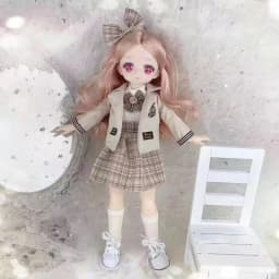 30cm Kawaii BJD Doll Girl 6 Points Joint Movable Doll with Fashion Clothes Soft Hair Dress Up Girl Toys Birthday Gift Doll New