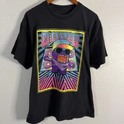 2025 Summer Rhinestone Funny Pattern Daily T-Shirts Men and Women Simple Color Block Versatile Gothic Short-Sleeves Loose Tees
