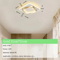 Modern Simple LED Decor Ceiling Light Nordic Luxury Indoor Ceiling Lamp Living Room Aisle Bedroom Creative Metal Ceiling Light