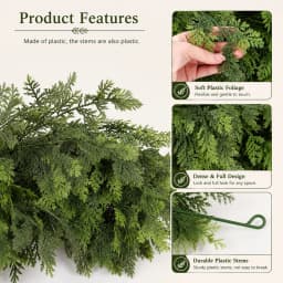 Christmas Artificial Cedar Garland Artificial Greenery Garland for Fireplace Table Indoor Outdoor Home Xmas Holiday Decoration