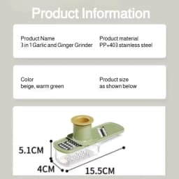 3-in-1 Multifunctional Ginger and Garlic Grinder Home Kitchen Slicer All Grinder