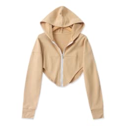 Irregular Zipper Hoodie Spring New Women's Design Long Sleeve Fleece Short Jacket Slim Fit Ladies Hooded Zipper Sweatshirt