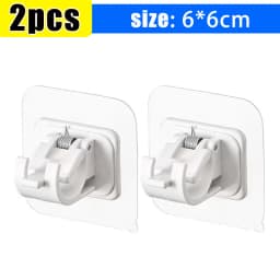 Self Adhesive Rail Hooks Nail-Free Curtain Clamp Rods Clips Hook Adjustable Shower Household Storage Hanging Stick Rack Holder