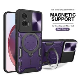 For Motorola Moto Edge 50 Fusion Case Slide Camera Protect Phone Case For Edge50 Fusion Armor Funda Magnet Ring Stand Back Cover