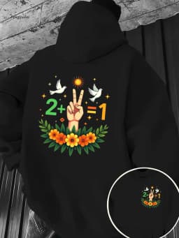equation Middle eastern Kurdish Peace Sign Men's hoodies