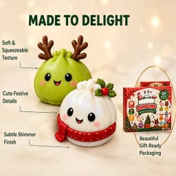 2026 Christmas Squishy Advent Calendar, 24 Days Countdown Surprise Box, Dumpling Slow Rebound Squishies Squeeze Sensory Gift