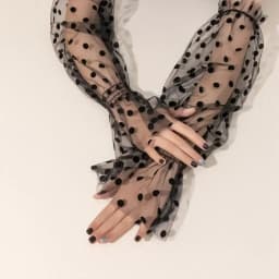 Summer Sunscreen Sleeves Shade for Women Polka Dot Lace UV Thin Breathable Oversleeves Cycling Driving Fingerless Sleeves