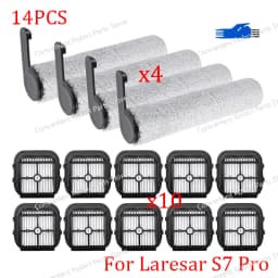 Compatible For Laresar S7 Pro Wet and Dry Vacuum Cleaner Accessories Brush Roller Filter Replaceable Vacuum Cleaner Accessories
