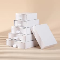24pcs Jewelry Packaging Boxes Cardboard Drawer Jewelry Gift Display Box Bulk 8x8x2.5cm Rings Earrings Necklaces Thick Paper Box