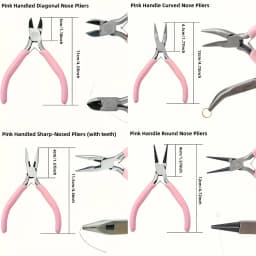 4/3/1pcs Iron Jewelry Pliers Tool Kit Includes Needle Round Wire Cutter And Curved Nose Pliers For Jewelry Beading Repair