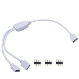 4 Pins RGB LED Tape Connector 1 to 1 2 3 4 5 Plug Power Splitter Cable 4pin Needle Female Connector Wire for RGB Led Strip Light