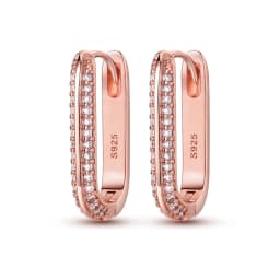 925 Sterling Silver Gold Color Circular Hoop Earrings Golden Earring Fit Original Charms Diy Fine Jewelry For Fashion Women