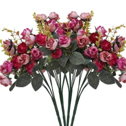 7 Forks 21 Heads Artificial Flower Silk Rose High Quality Christmas Wreath Wedding Bouquet Home Arrangement Vase Bridal Bouquets
