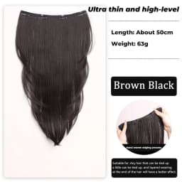 Synthetic Wig One-piece Straight Wig Layered Extension Wig Korean Fluffy Hair Piece Extension Wig For Women Christmas New Year