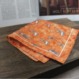 Vintage Print Pocket Square Men's Formal Handkerchief for Suit Tuxedo & Business Wear Elegant Orange Patterned Chest Scarf