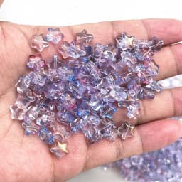 New 30pcs 8mm Five-pointed Star Matte Glass Beads Loose Spacer Beads for Jewelry Making DIY Handmade Bracelets Earrings