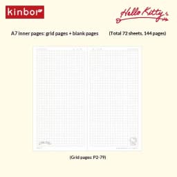 Knibor A7 Portable Pocket Grid Notebook Kinbor Mini Planners Hand Journal Kawaii Small Notepad Travel Diary Student Stationery