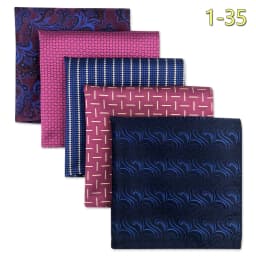 5 PCS Luxury Mens Pocket Square Set Handkerchief Assorted Paisley Floral Print Striped Hanky Suit Gentlemen Wedding Gift Vintage