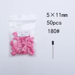 50PCS Green Nail Sanding Caps Bands With Rubber Drill Polishing Nail Art Rotating Remove Burrs Manicure Pedicure Accessory Tool