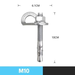 Rock Climb Anchor Point Piton Nut Anchor Bolt Hanger Plate Expansion Nail 304 Stainless Steel Caving Belay Rigging M8 M10 M12