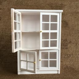 1:12 Dollhouse Miniature Cabinet Floor Shelf Bookcase Mini White Furniture Display Case Doll House Accessories Wooden Cupboard