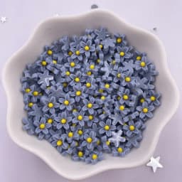 100Pcs 8mm Resin 3D Colorful Mini Flower Gems Flatback  Scrapbook Wedding Applique  Nail Art Decor Crafts  SL560