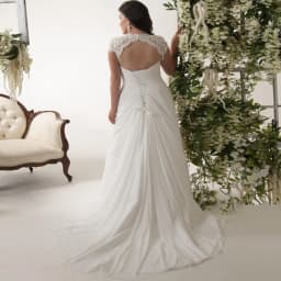 Plus Size Wedding Dresses Stock Customized Cap Sleeve V-neck Lace Applique Chiffon Beach Bride Dress Vestido De Novia