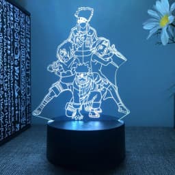 Anime Naruto Uzumaki LED Night Light Toys Akatsuki Kakashi Hatake Kid Bedroom Nightlight Itachi Uchiha 3D 7/16 colors Lamp Decor