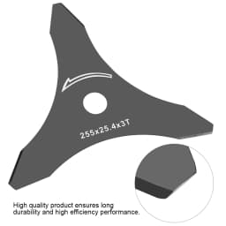 10' X 3T Brush Cutter Trimmer Blade 3 Tooth Replacement for Almost All Straight Shaft Trimmers That Accommodate the Size Provide