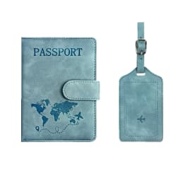 Custom Name Passport Holder Luggage Tag Gift Box Fashion DIY Travel Accessories Dropship Wholesale Engrave Logo Travel Wallet