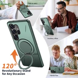 360° Magnetic Bracket Case For Samsung Galaxy S26 S25 S24 S23 S22 Ultra S25 FE S24FE S25Edge For Magsafe Shockproo Cover Fundar