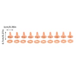 10sets Rivet Fixed Copper Rivet For Leather With Burrs Washers For DIY Rivet Fixed DIY Vintage Leather Goods