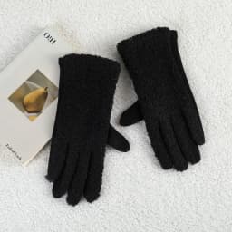 Winter Keep Warm Touch Screen Suede Gloves Women Fashion Elegant Personality Windproof Prevent Cold Add Velvet Thickened