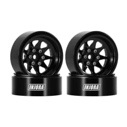 INJORA -4.05mm Offset Stamped Steel 1.3" Beadlock Wheels for 1/24 1/18 RC Crawlers (W1312)